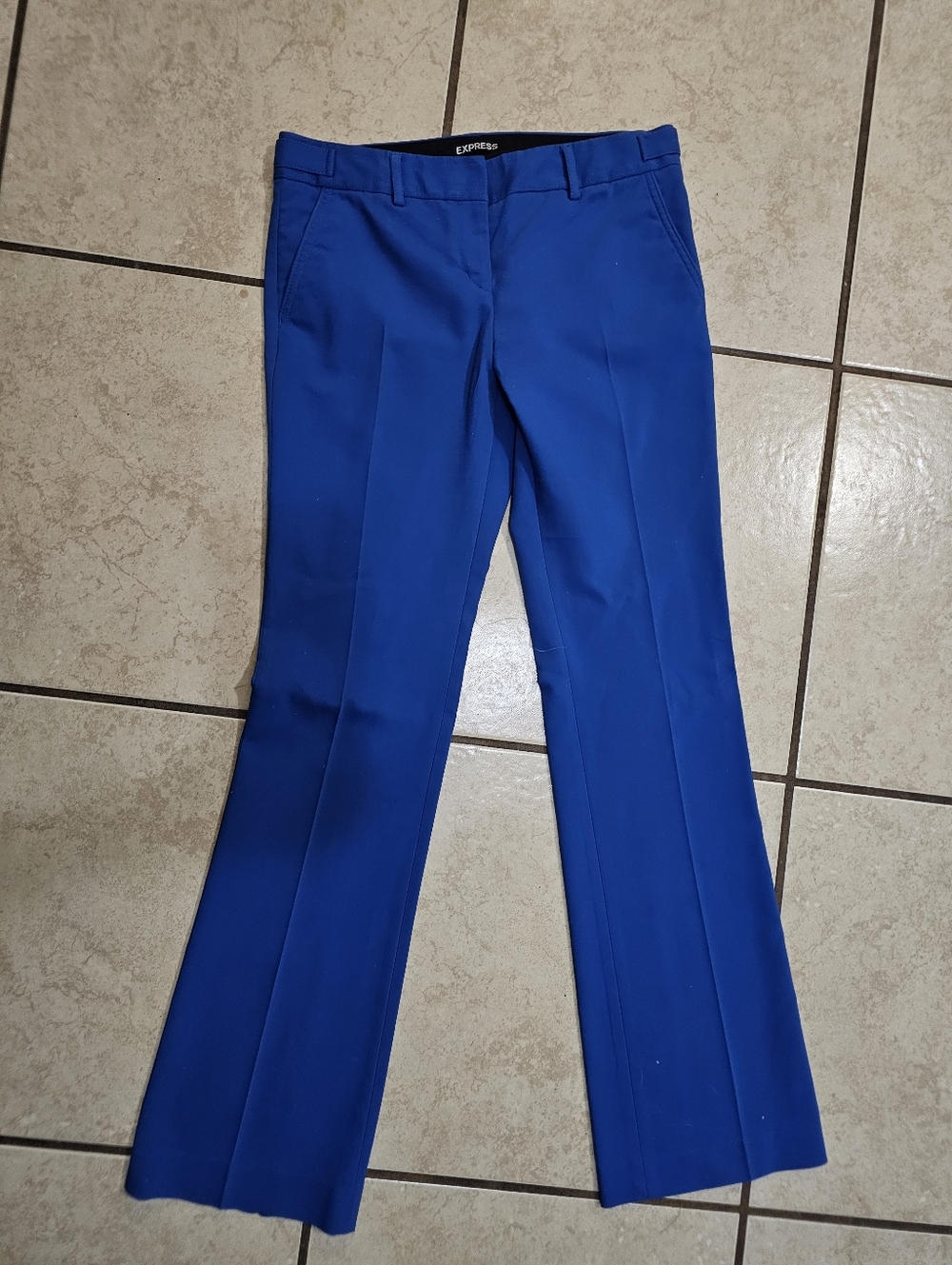 Express Cobalt Blue Editor Cut Dress Pants
